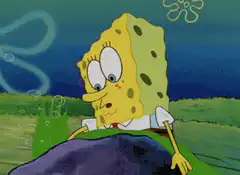 SpongeBob puts on glasses