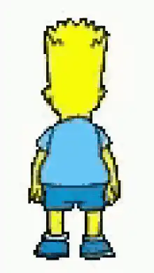 Bart Simpson turns around and pulls down his pants
