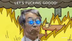 Let's fucking gooo burning room