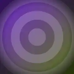 Purple and green concentric circles