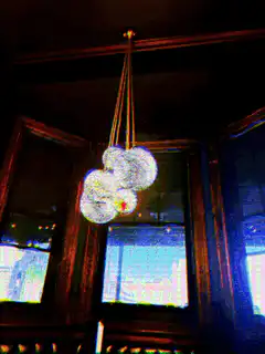 glowing dandelion light fixture