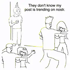 loner at party with trending post