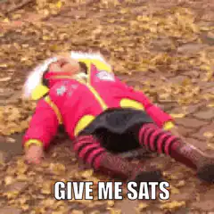 Child lying in leaves giving me SATs