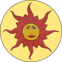 Sun face morphs to Pepe