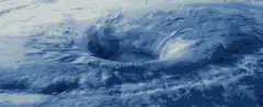 Satellite view of a hurricane eye