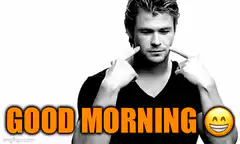Chris Hemsworth Good Morning Smirk