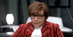 Austin Powers smirking