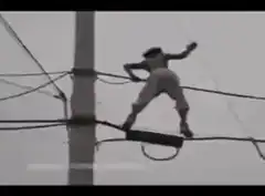 Man gets electrocuted on power line