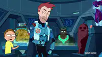 Frylock shoots yellow lightning