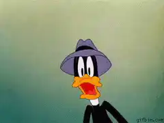 Daffy Duck shocked face