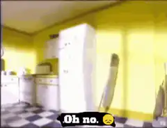 Garfield crashes through wall
