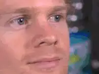 Man blinking slowly