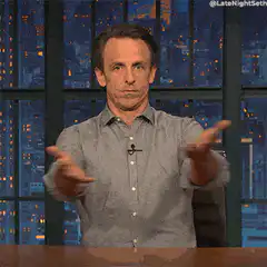 Seth Meyers shrugging