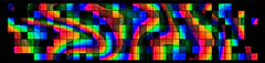 Rainbow pixel wave distortion