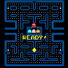 Pac-Man gameplay with READY screen