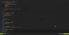 Vim code editor with Japanese text and drawing