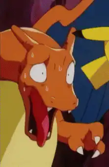 Charizard sweating nervously