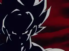 Goku powers up with lightning