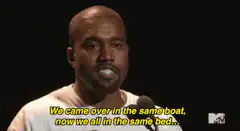 Kanye West same boat same bed