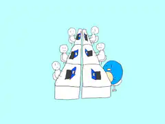 Piplup watching people read