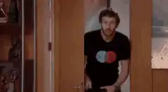Man closes door on himself