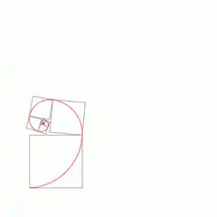 Rotating golden spiral