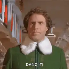 Buddy the Elf says dang it