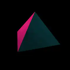 Pink and teal pyramid animation