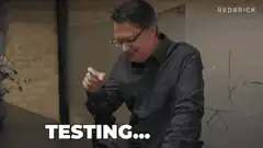 Man testing his watch