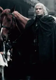 Geralt of Rivia with his horse