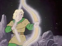 Prince Adam shoots magic bow