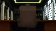 anime girl spins in office chair
