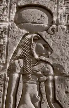 Egyptian lion goddess relief