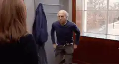 Old man pulls down pants