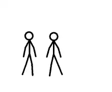 stick figures high five