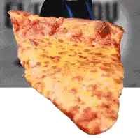 Pizza slice on a table