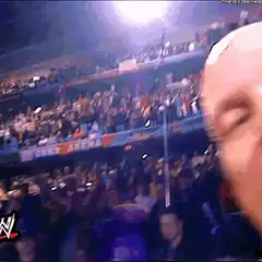 Stone Cold Steve Austin laughing at WWE event