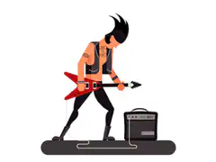 punk guitarist playing guitar