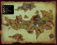World Map of Tensura with Character Markers