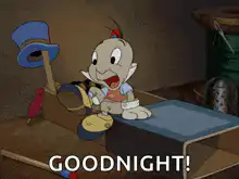 Pinocchio says goodnight