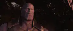 Thanos smirking in the dark