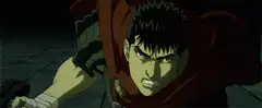 Guts swings his sword