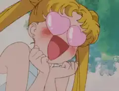 Sailor Moon heart eyes