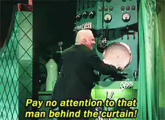 Man behind the curtain
