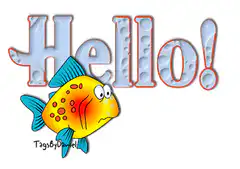 Hello! cartoon fish