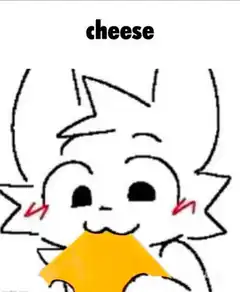 cartoon character eating cheese