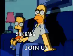 Homer and Bart Simpson 58k gang join us