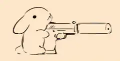 Bunny with a gun