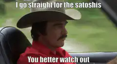 I go straight for the satoshis