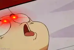 Doraemon eyes glowing red